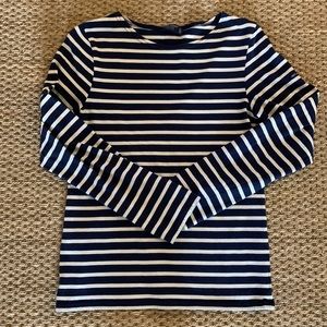 Saint James Marine-Ecru Minquiers Modern Long Sleeve Tee